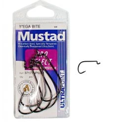 Mustad Hooks Mustad Mega Bite Kinked Fishing Hooks Single Packet