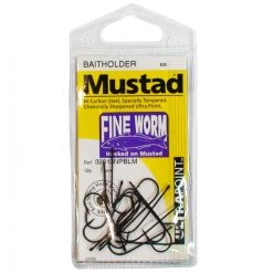 Mustad Hooks Mustad Fine Worm Fishing Hooks Single Packet