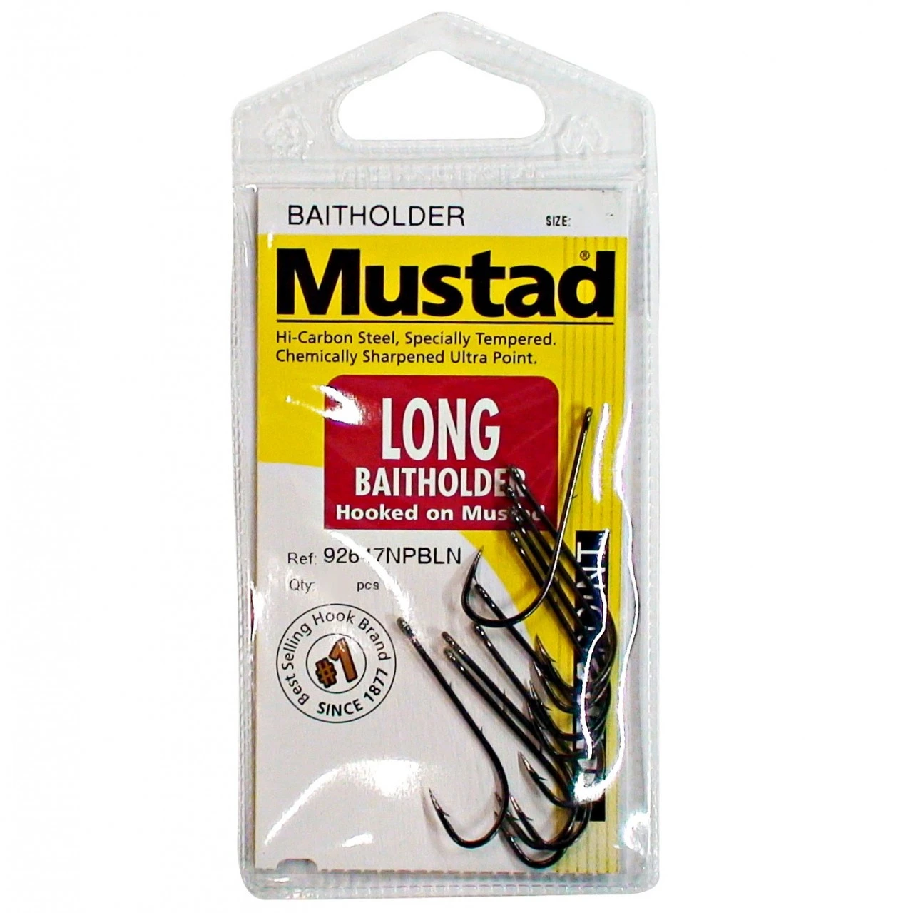 Mustad Hooks Mustad (Long Baitholder ) Fishing Hooks Single Packet 92647NPBLN 3 Mustad Hooks Mustad (Long Baitholder ) Fishing Hooks Single Packet 92647NPBLN