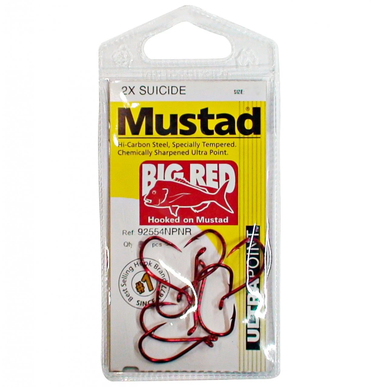 Mustad Hooks Mustad Big Red Suicide Fishing Hooks Single Packet 3 Mustad Hooks Mustad Big Red Suicide Fishing Hooks Single Packet