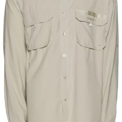Shimano Vented Shirt Fishing Shirt Long Sleeve Oatmeal Colour