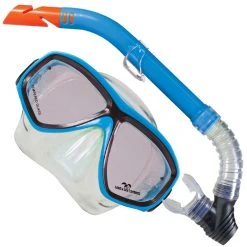 Land And Sea Clearwater Silicone Mask And Snorkel -Shimano shop clearwater mask snorkel blue 80784.1556771366