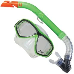 Land And Sea Clearwater Silicone Mask And Snorkel -Shimano shop clearwater mask snorkel lime 71926.1556771365