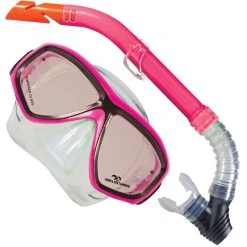 Land And Sea Clearwater Silicone Mask And Snorkel -Shimano shop clearwater mask snorkel pink 45744.1556771366