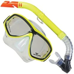 Land And Sea Clearwater Silicone Mask And Snorkel -Shimano shop clearwater mask snorkel yellow 50882.1556771365