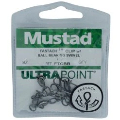 Mustad Hooks Mustad Ball Bearing Swivels With Fastach Clip
