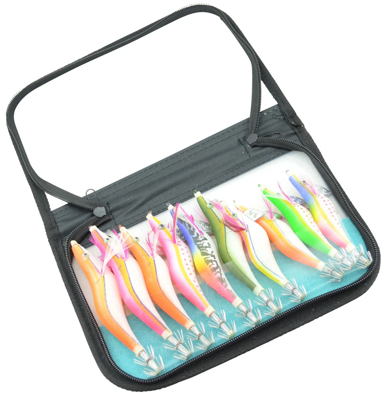 Surecatch Premium Squid Jigs 10 In A Zip Up Bag Special 3 Surecatch Premium Squid Jigs 10 In A Zip Up Bag Special